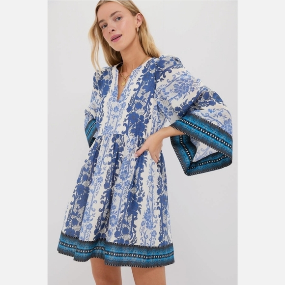 Tuckernuck Dresses & Skirts - New Tuckernuck Bondi Blues Cotton Voile Izzie Dress Size XXL